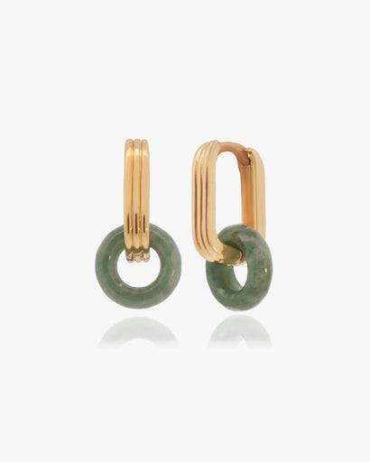 Jade Drop Earrings - Midori Jewelry Co.