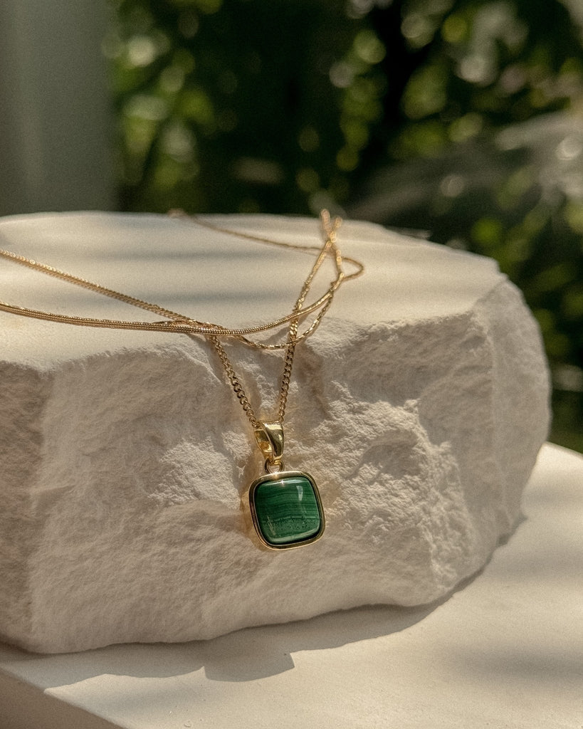 Juniper Malachite Pendant Necklace - Midori Jewelry Co.