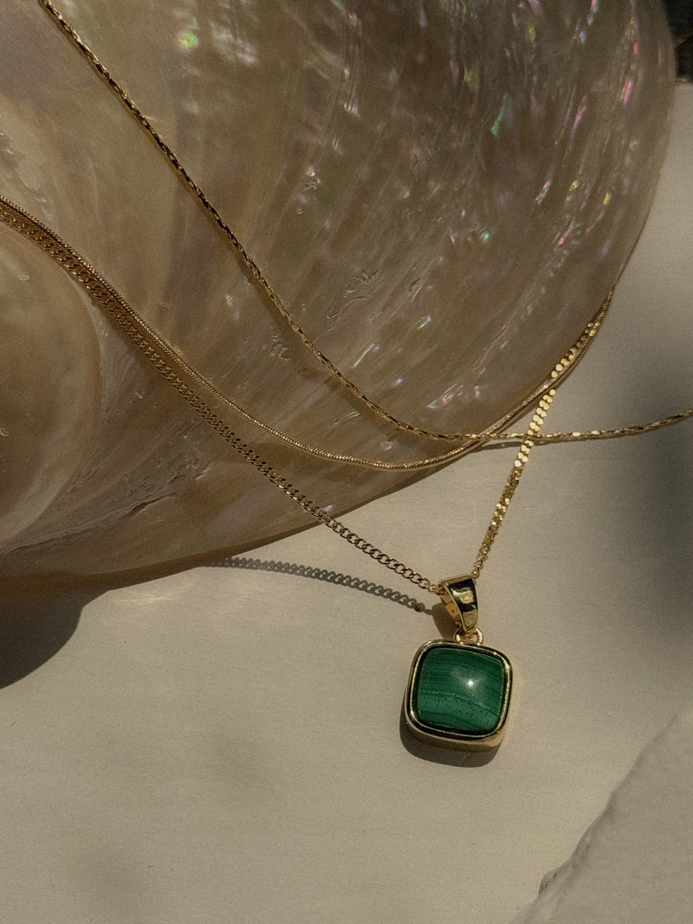 Juniper Malachite Pendant Necklace - Midori Jewelry Co.