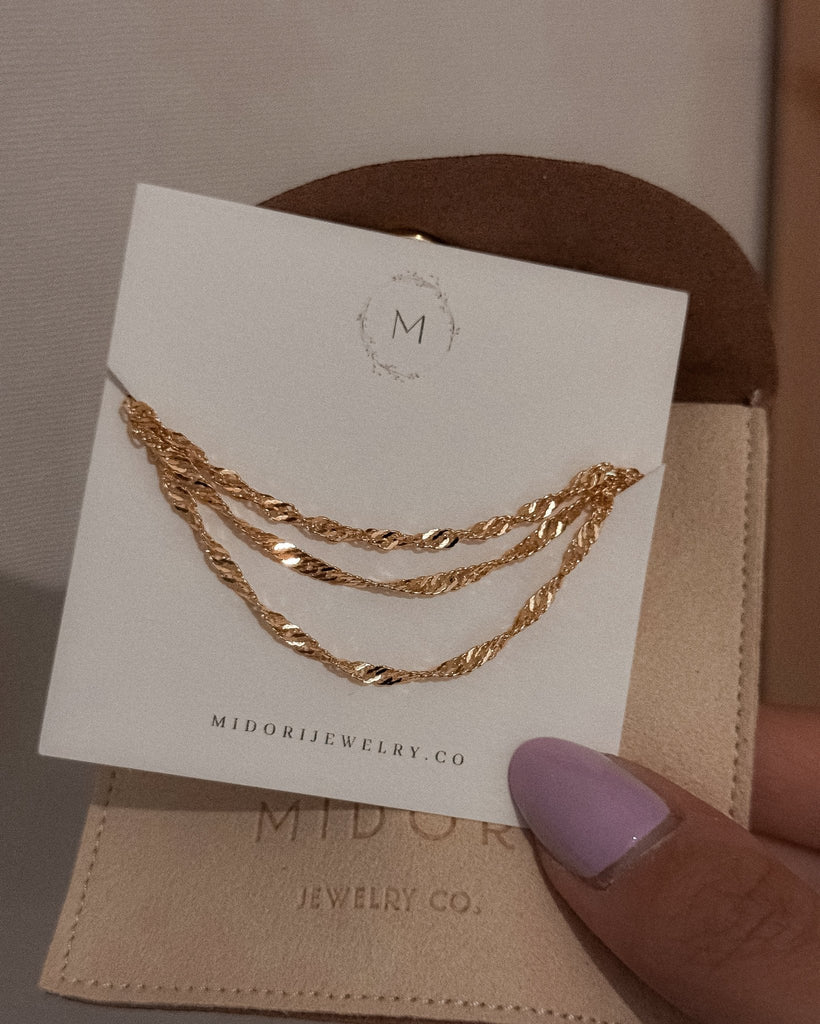 Laurelle Singapore Rope Chain Necklace - Midori Jewelry Co.