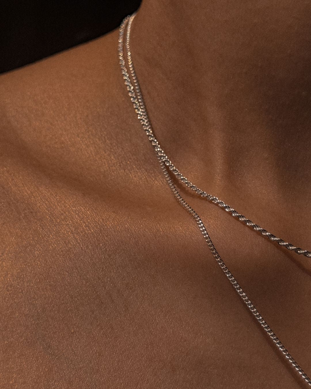 Lola Rope Chain Necklace in Silver - Midori Jewelry Co.