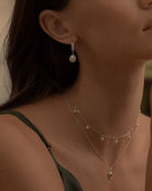 Mantra Pearl Hoops - Midori Jewelry Co.