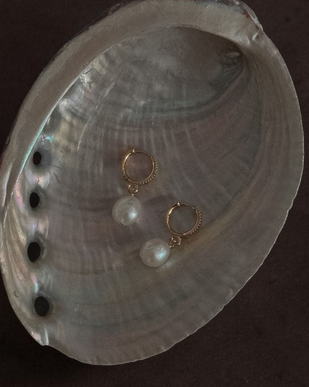Mantra Pearl Hoops - Midori Jewelry Co.