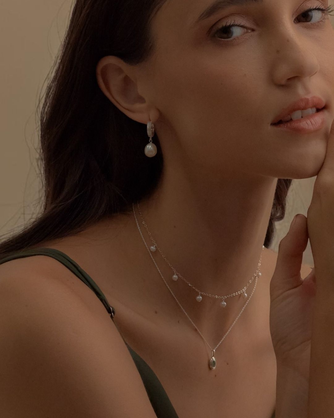 Mantra Pearl Hoops - Midori Jewelry Co.
