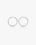 Medium Thin Infinite Hoops in Silver - Midori Jewelry Co.