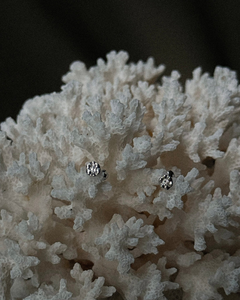 Meteoroid Topaz Studs in Silver - Midori Jewelry Co.