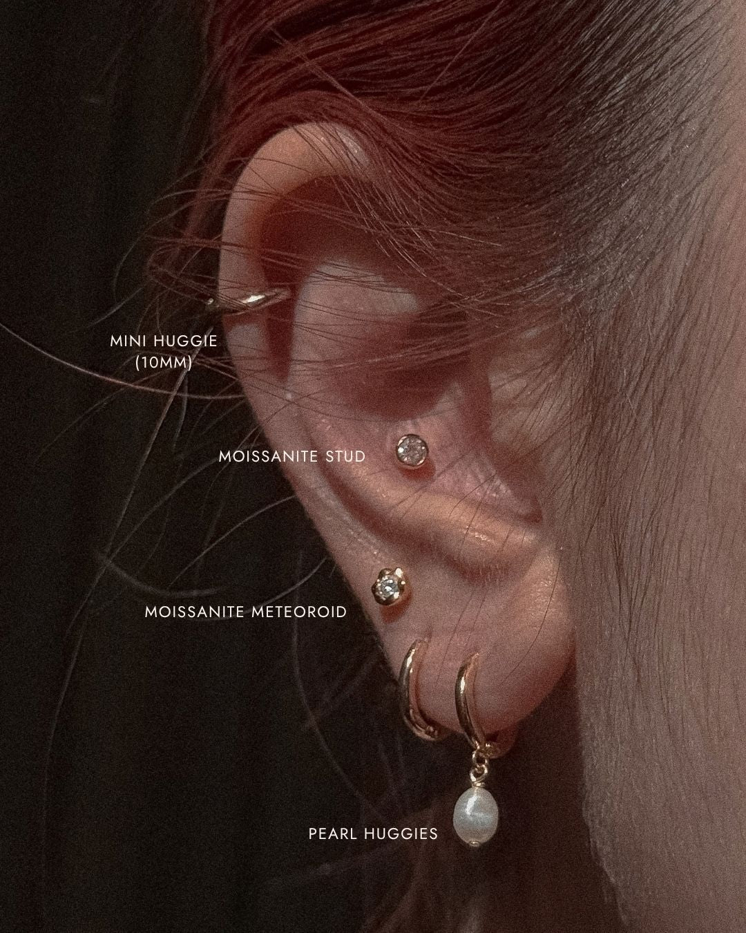 Moissanite Solitaire Stud - Midori Jewelry Co.