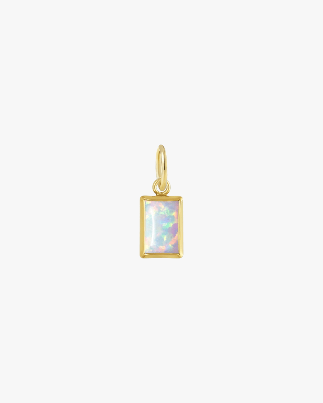 Opal Rectangle Charm - Midori Jewelry Co.