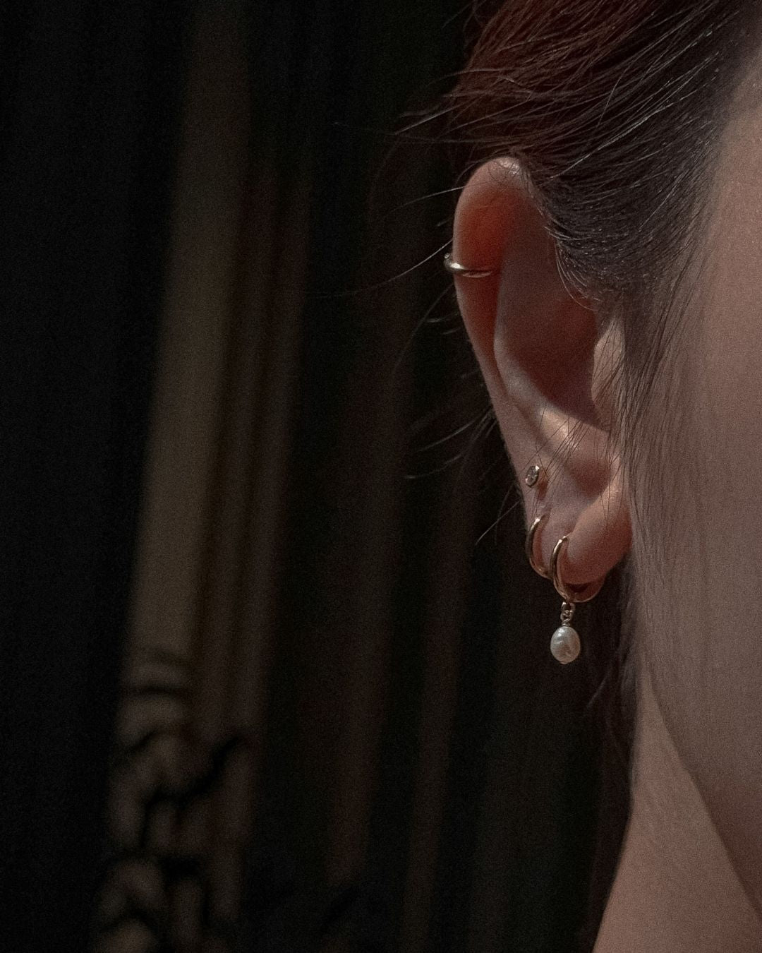 Petit Pearl Hoops - Midori Jewelry Co.