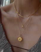 Puffed Initial Necklace - Midori Jewelry Co.