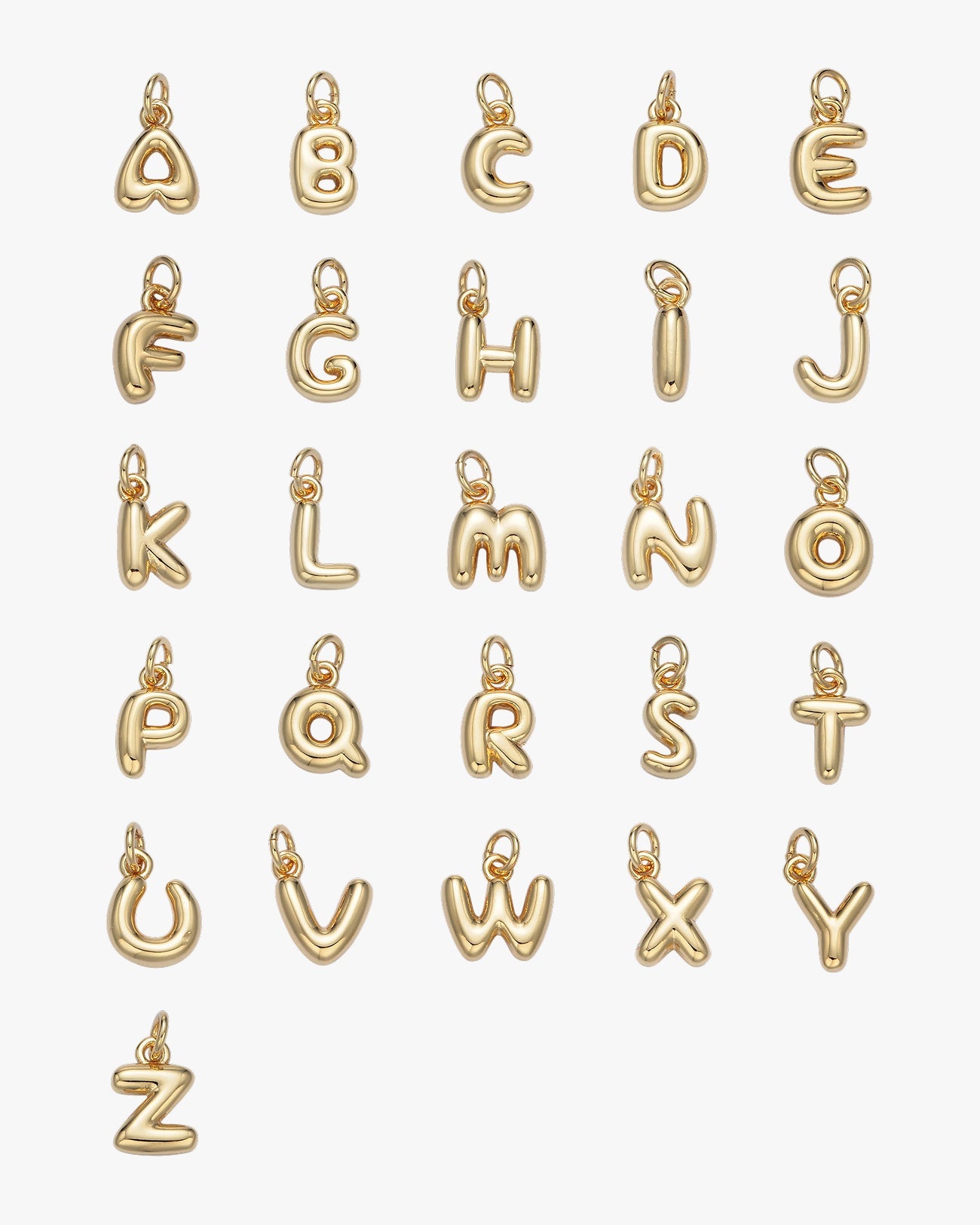 Puffed Initial Necklace - Midori Jewelry Co.