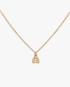 Puffed Initial Necklace - Midori Jewelry Co.