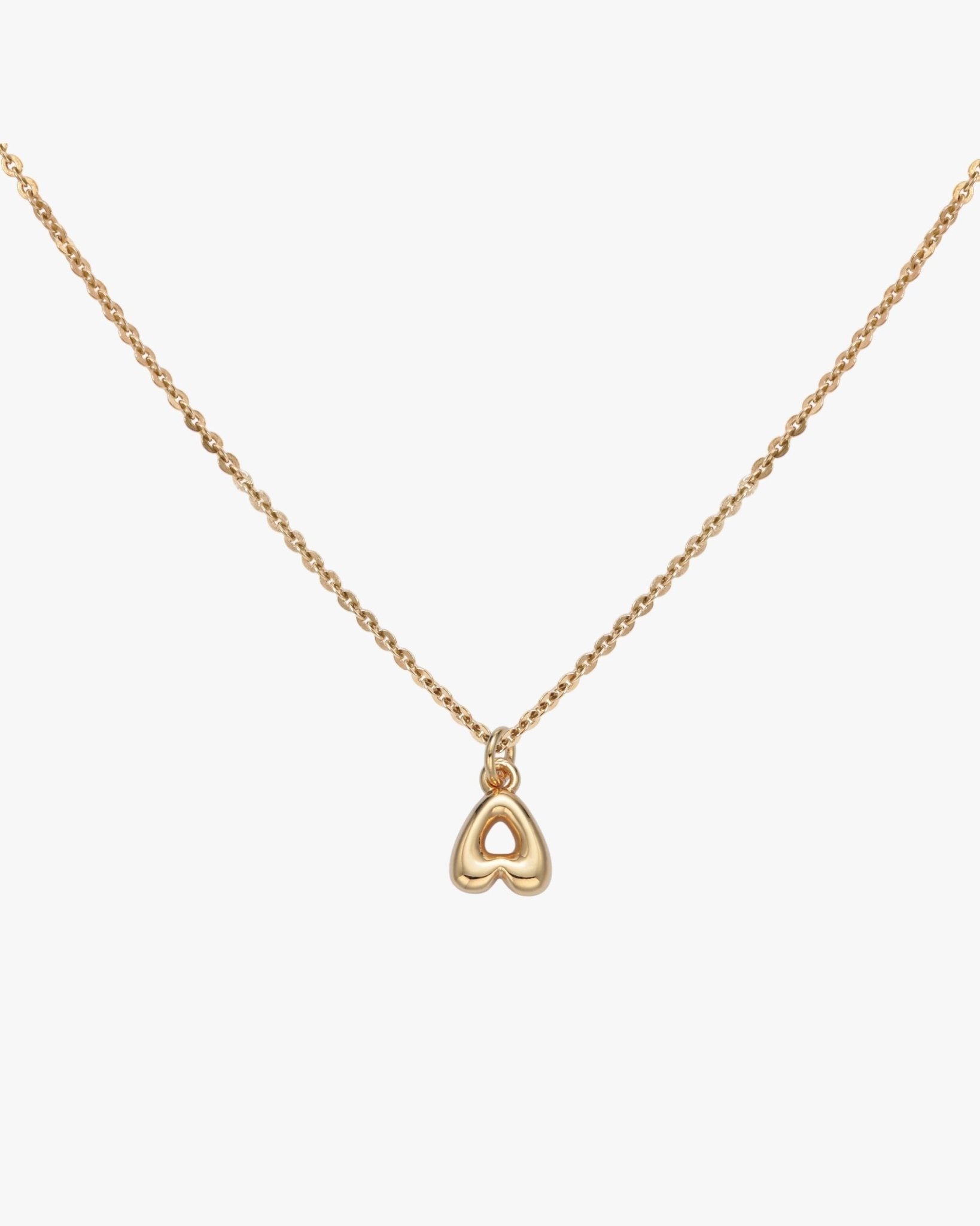 Puffed Initial Necklace - Midori Jewelry Co.