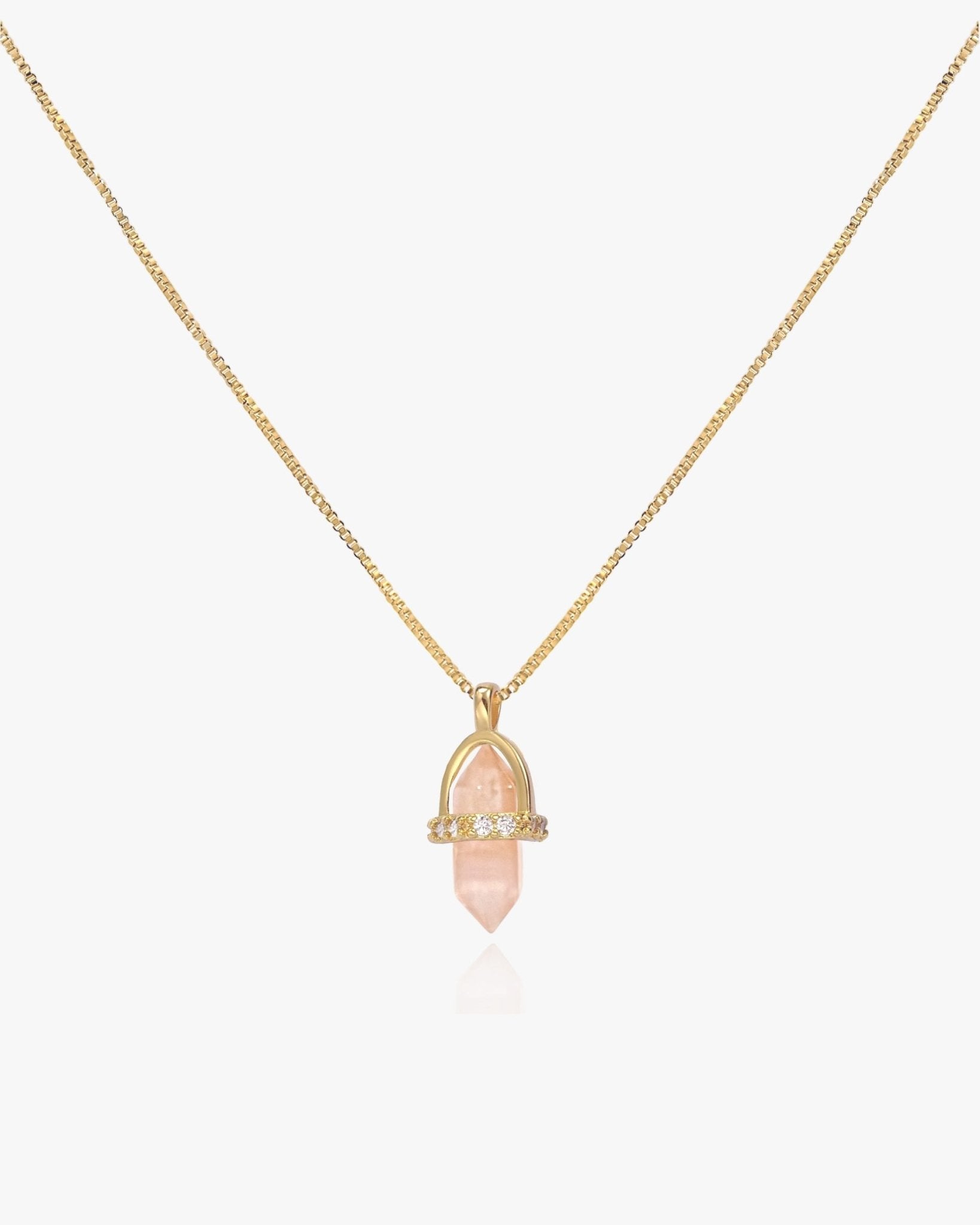 Rose Quartz Self - Love Necklace - Midori Jewelry Co.