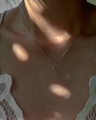 Round Emerald Charm Necklace - Midori Jewelry Co.