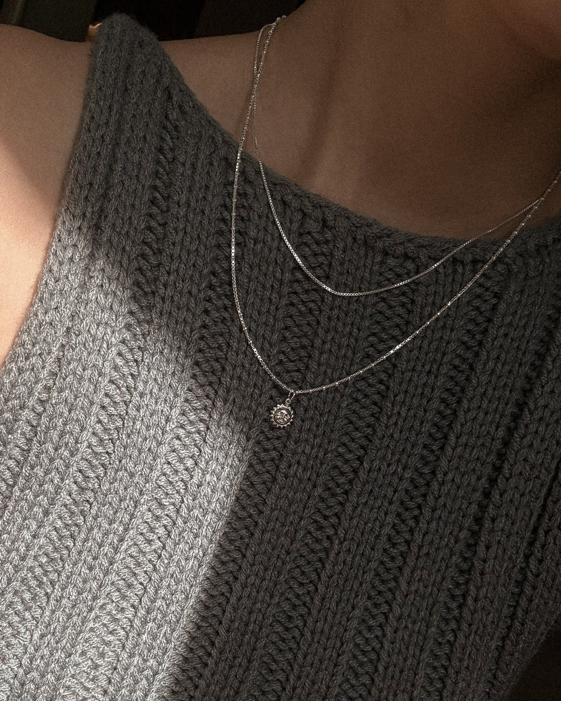 Satellite Chain Necklace in Silver - Midori Jewelry Co.