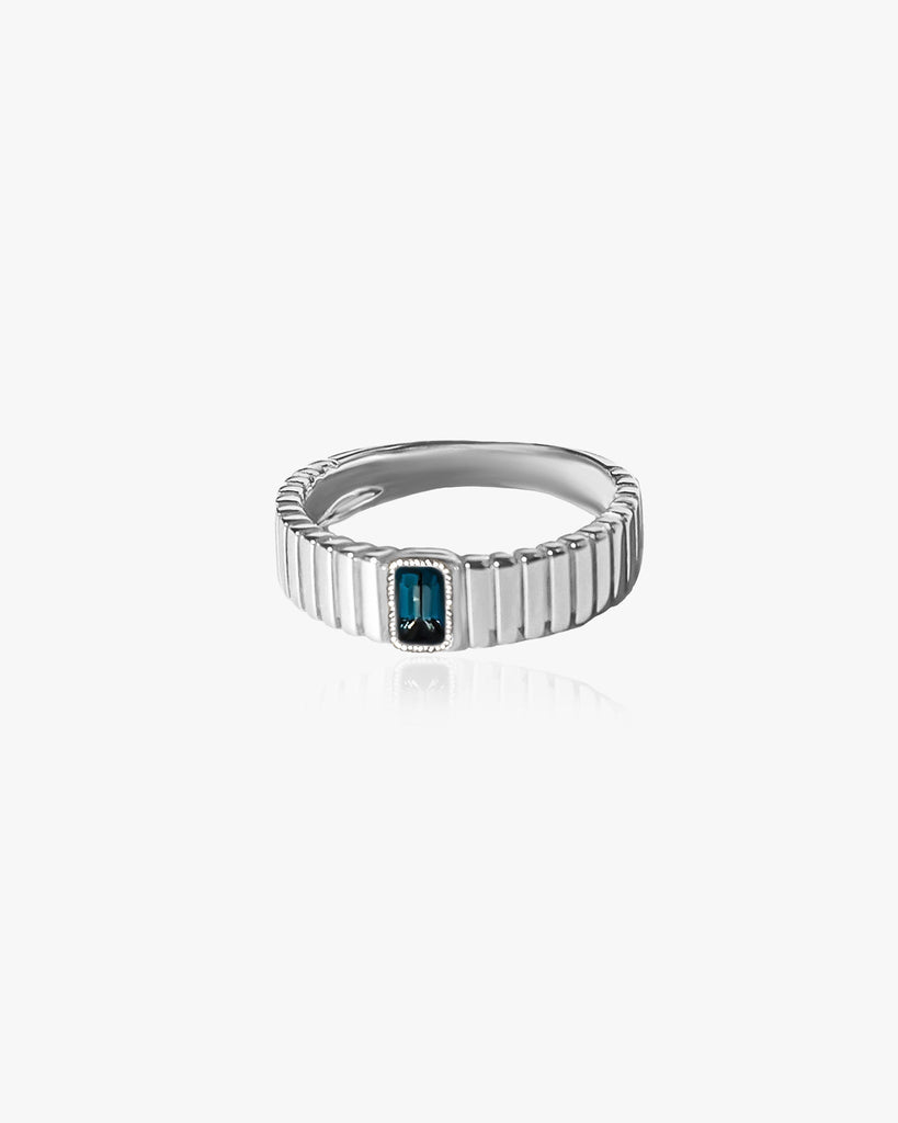 Saturn Ribbed Ring (Ready to Ship) - Midori Jewelry Co.