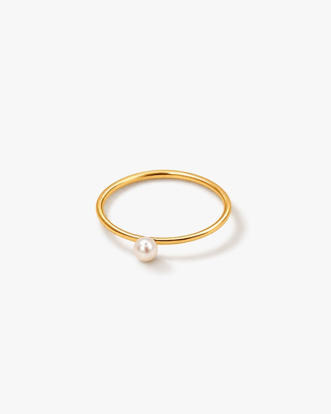 Solitaire Pearl Stacking Ring - Midori Jewelry Co.