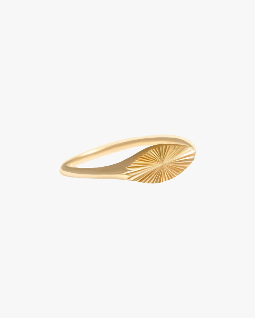 Sunburst Signet Ring in Vermeil - Midori Jewelry Co.