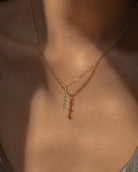 Trio Gemstone Drop Necklace - Midori Jewelry Co.