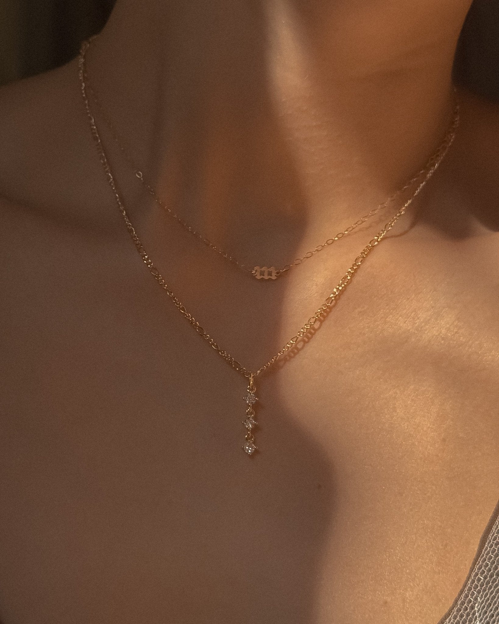 Trio Gemstone Drop Necklace - Midori Jewelry Co.