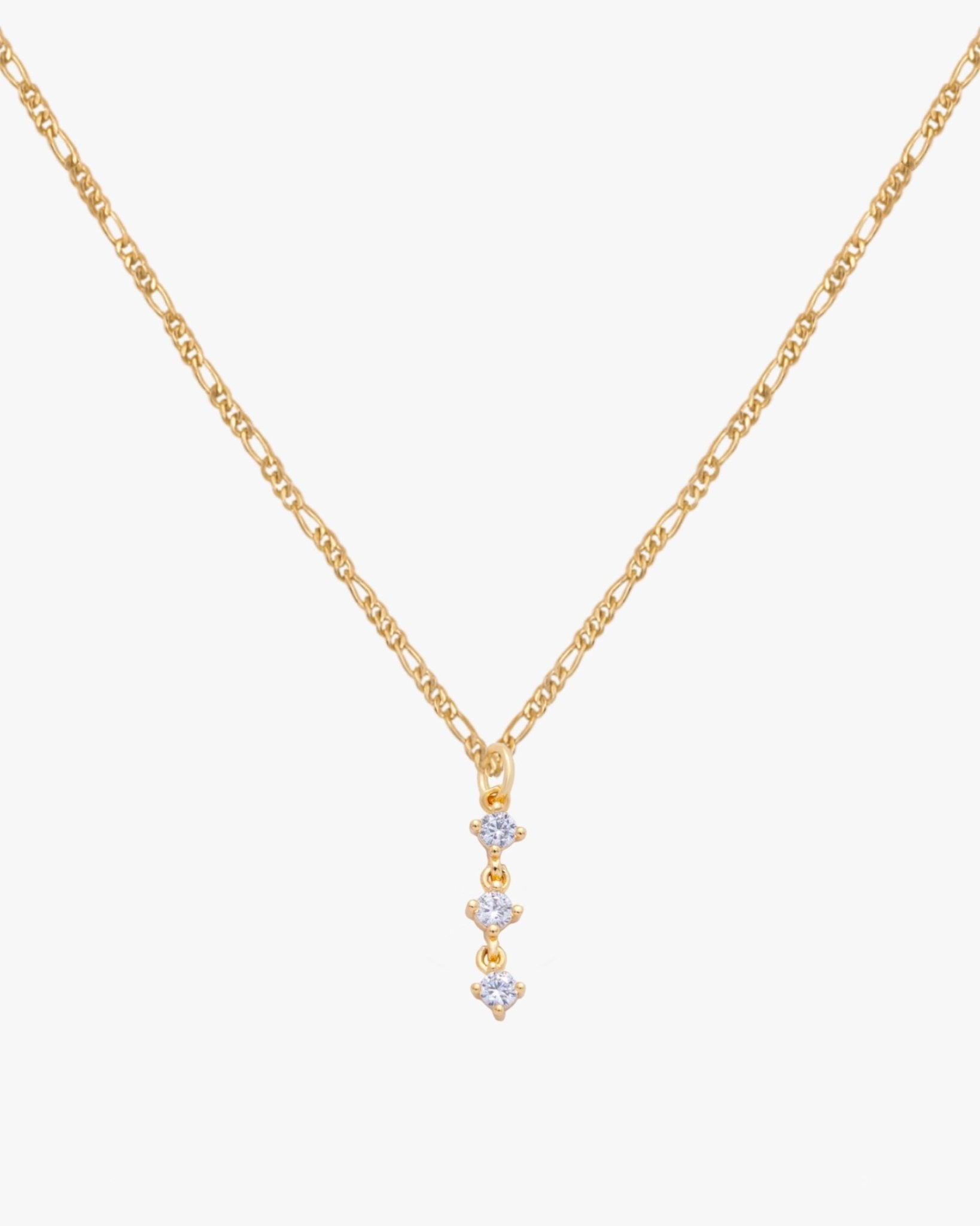 Trio Gemstone Drop Necklace - Midori Jewelry Co.