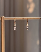 White Topaz Hoop Earring - Midori Jewelry Co.