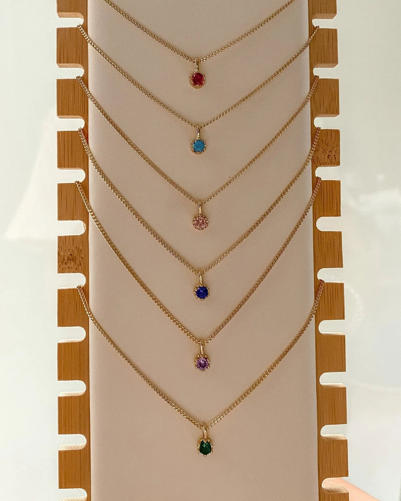 Necklace Amethyst Solitaire Pendant Midori Jewelry Co.