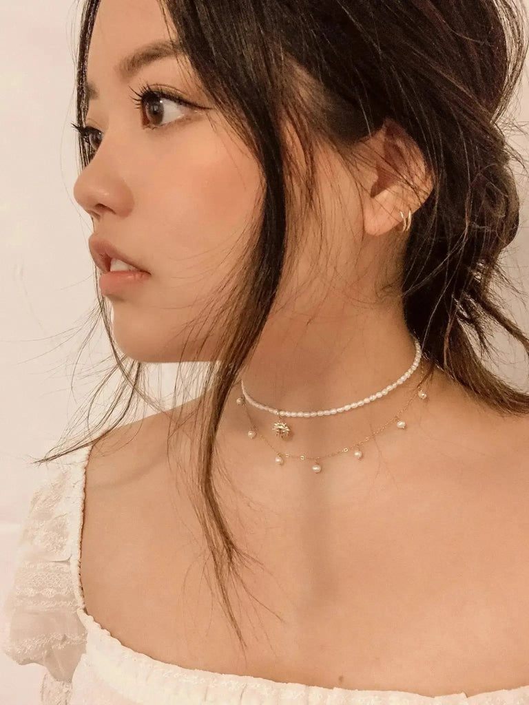 Necklace Chloé Tiny Pearl Choker Midori Jewelry Co.