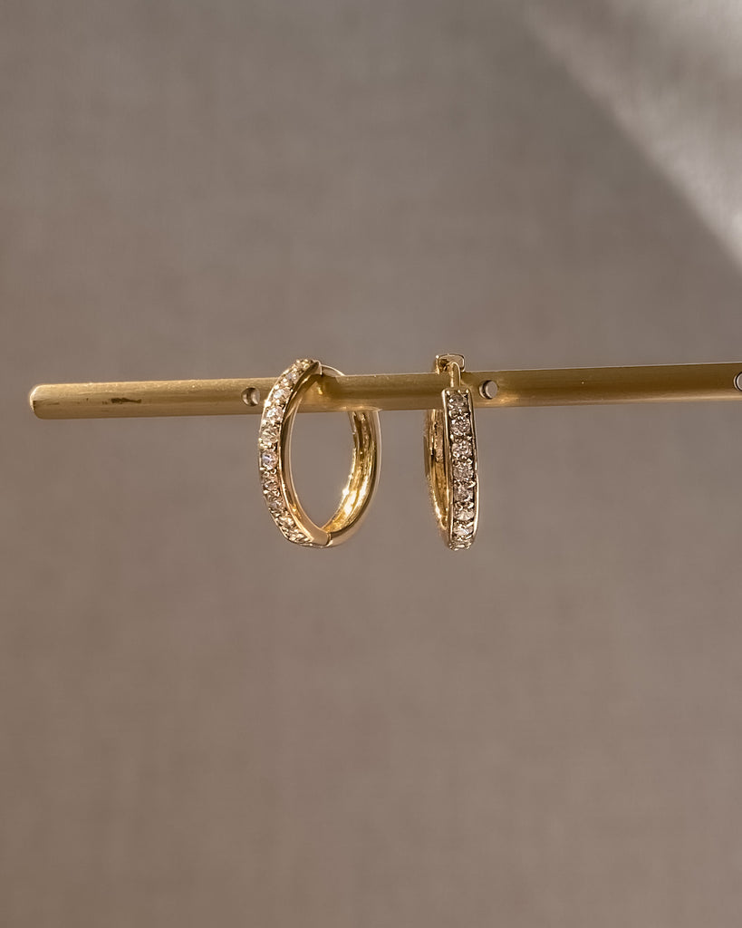 Hoop Earrings Emilie Pavé Hoops / Gold-Filled Midori Jewelry Co.