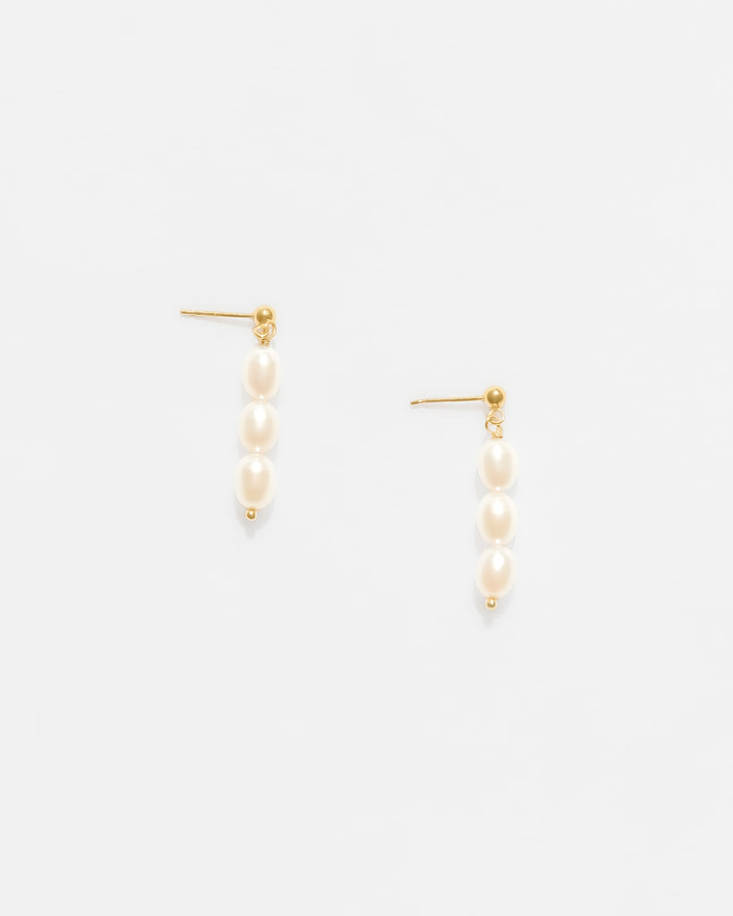 Pearl Earrings Seychelles Pearl Earrings / Gold-Filled Midori Jewelry Co.