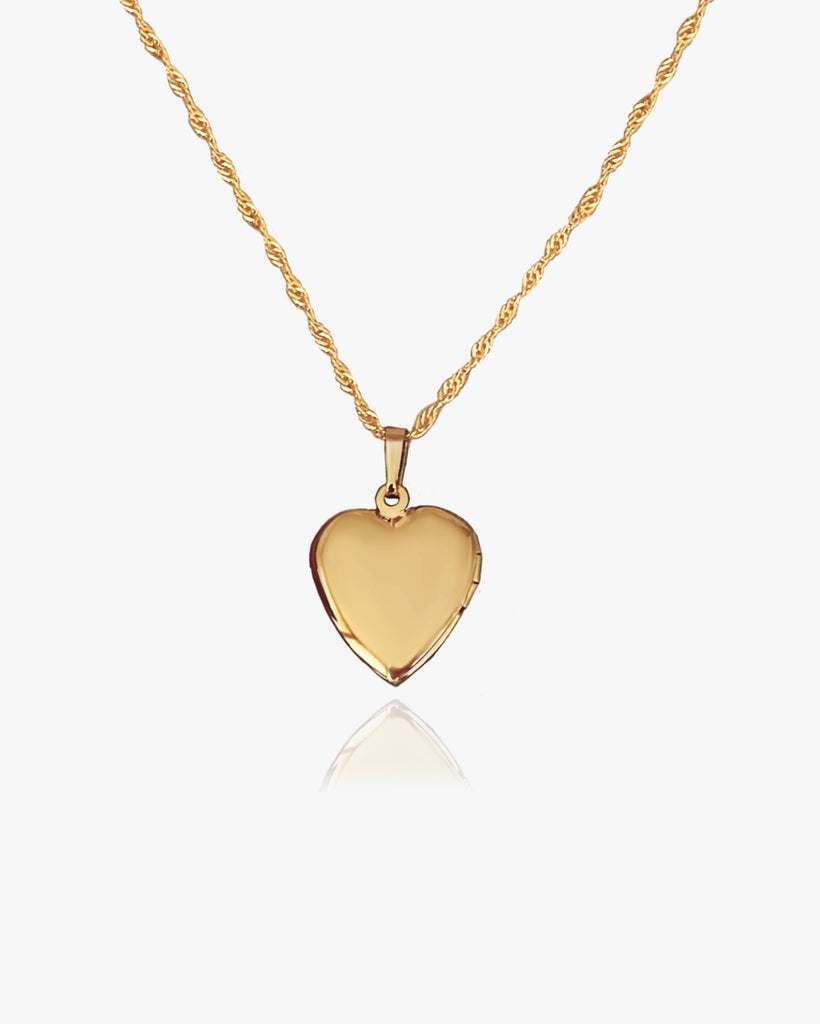 Aiko Heart Locket Necklace / Gold-Filled - Midori Jewelry Co.