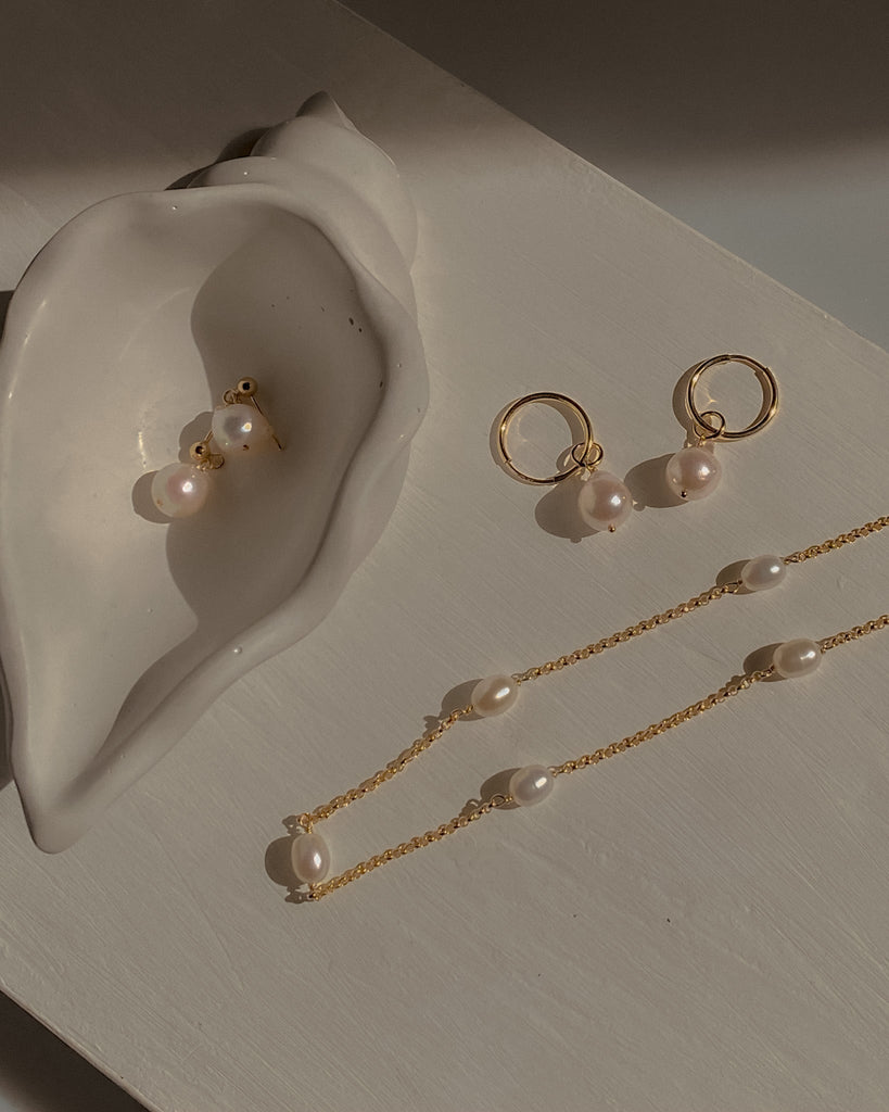 Akoya Pearl Drop Earrings / Gold-Filled - Midori Jewelry Co.