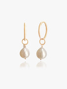 Akoya Pearl Hoop Earrings / Gold-Filled - Midori Jewelry Co.