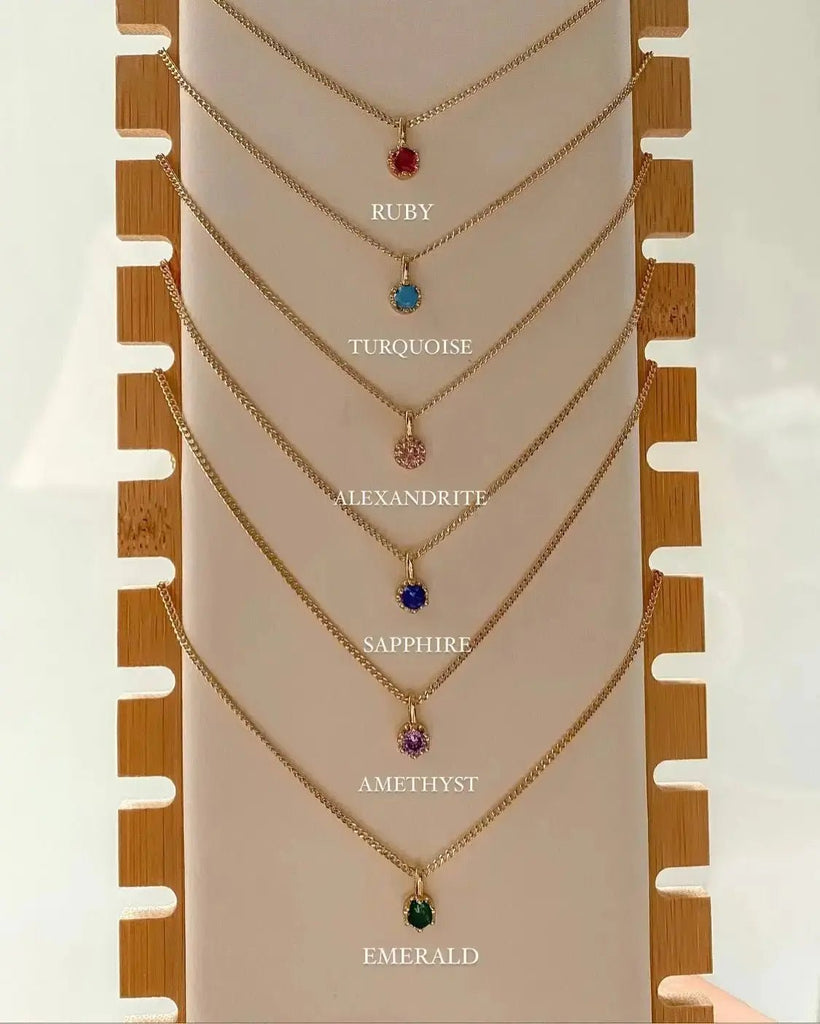 Amethyst Solitaire Pendant - Midori Jewelry Co.