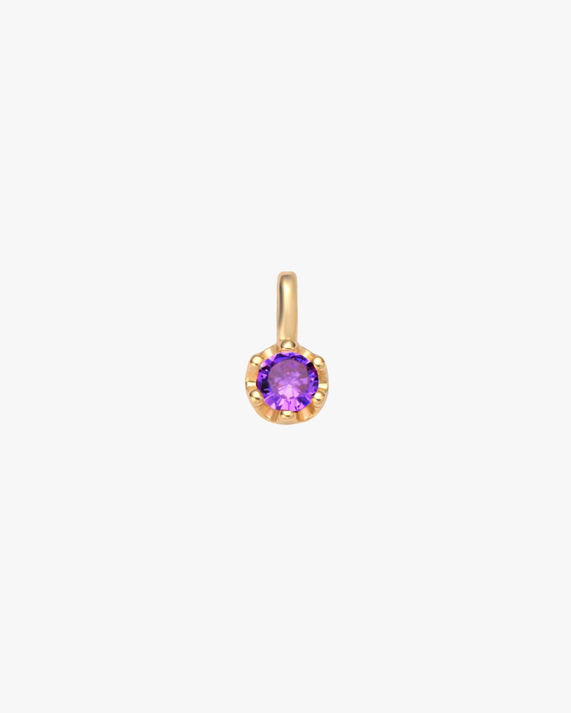 Amethyst Solitaire Pendant / Gold-Filled - Midori Jewelry Co.