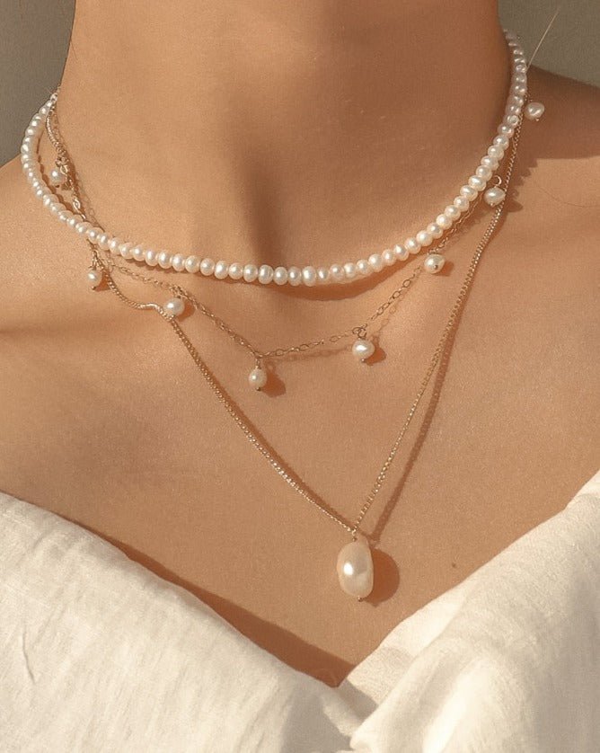 Choker Necklaces Anastasia Pearl Choker / Gold-Filled Midori Jewelry Co.