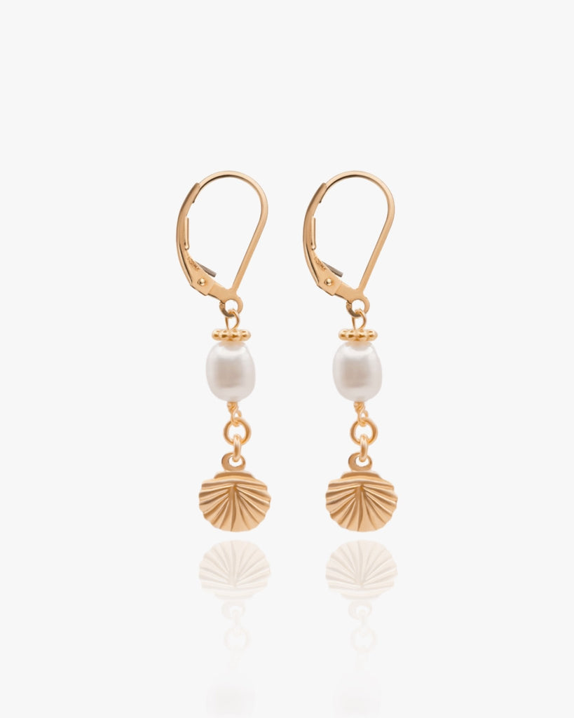 Asari Pearl Drop Earrings / Gold-Filled - Midori Jewelry Co.