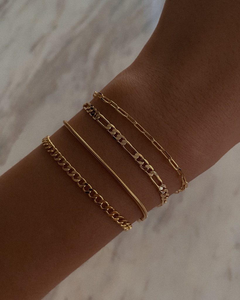 Athena Cuban Bracelet / Gold-Filled - Midori Jewelry Co.
