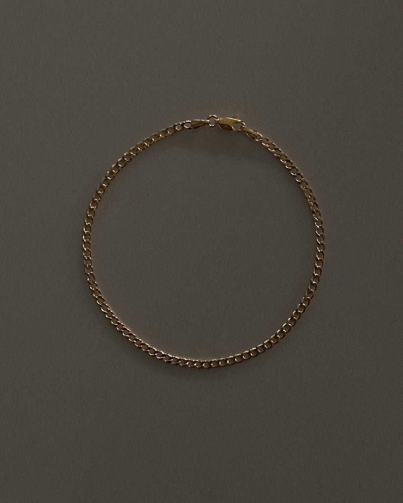 Athena Cuban Chain Anklet / Gold-Filled - Midori Jewelry Co.
