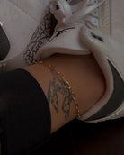 Aubrey Paperclip Chain Anklet / Gold-Filled - Midori Jewelry Co.