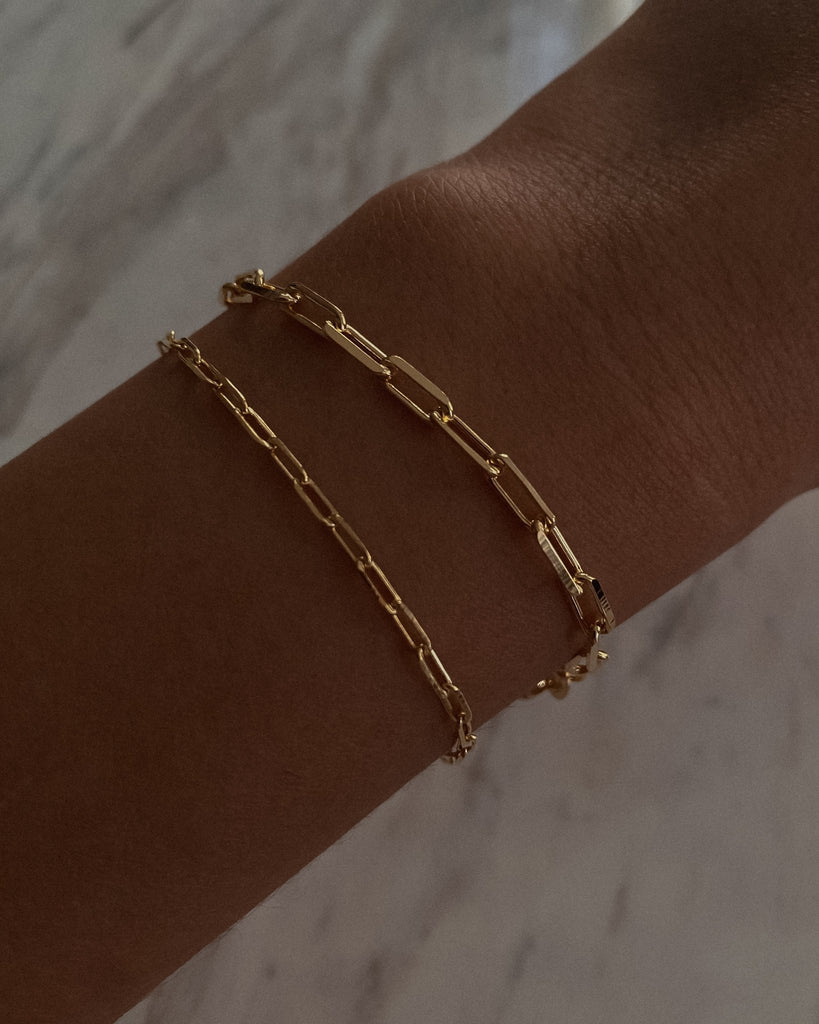 Aubrey Paperclip Chain Bracelet / Gold-Filled - Midori Jewelry Co.
