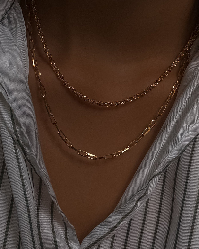 Aubrey Paperclip Chain Necklace / Gold-Filled - Midori Jewelry Co.
