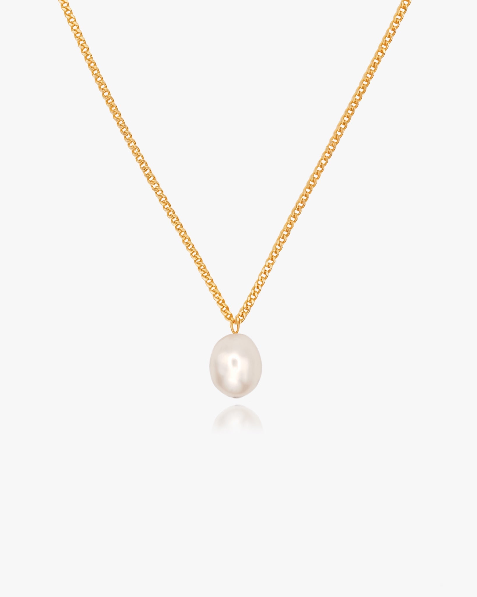 Gold-Filled Baroque Pearl Pendant Necklace | Midori Jewelry Co. 18/45cm