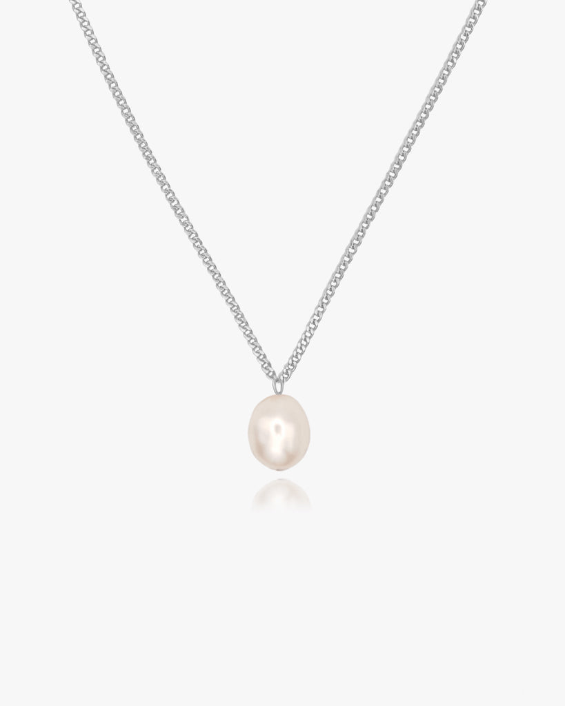 Aurélie Pearl Necklace / Sterling Silver - Midori Jewelry Co.