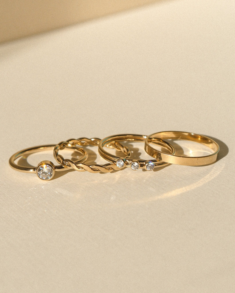 Stacking Rings Braided Rope Ring / Gold-Filled Midori Jewelry Co.