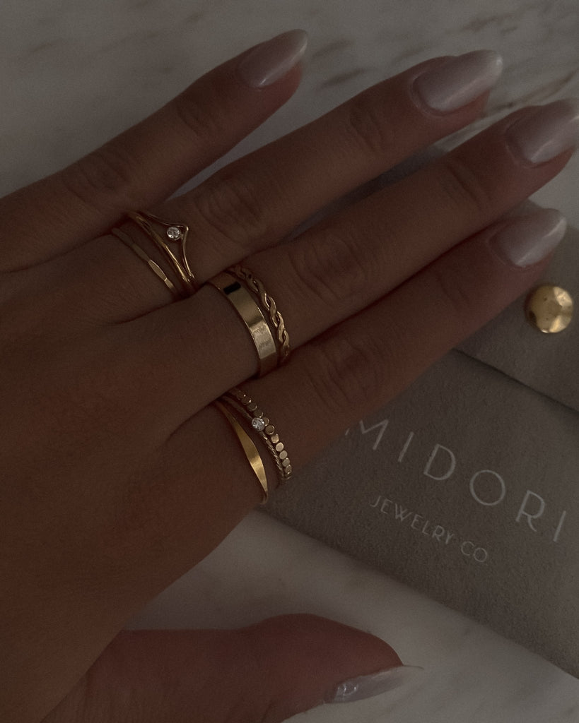 Braided Rope Ring / Gold-Filled - Midori Jewelry Co.