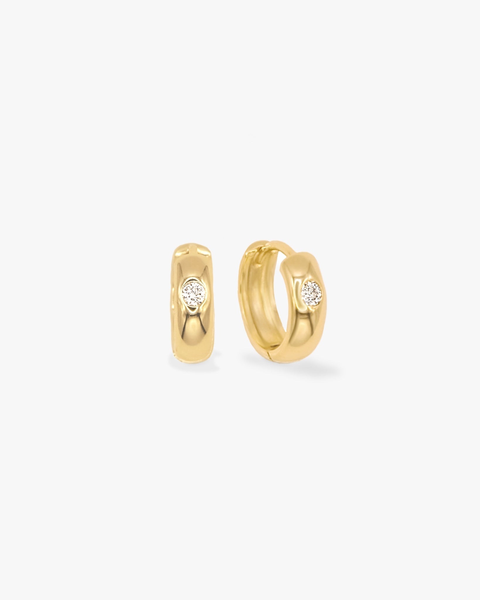 Cleo Huggie Hoops / Gold-Filled - Midori Jewelry Co.