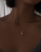 Crescent Moon Choker Necklace / Sterling Silver - Midori Jewelry Co.