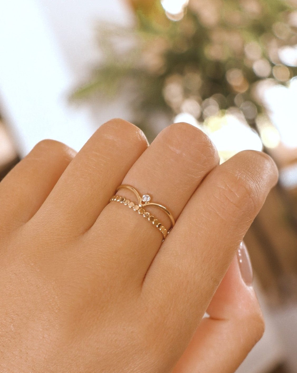 Stacking Rings Rei Wishbone Ring / Gold-Filled Midori Jewelry Co.